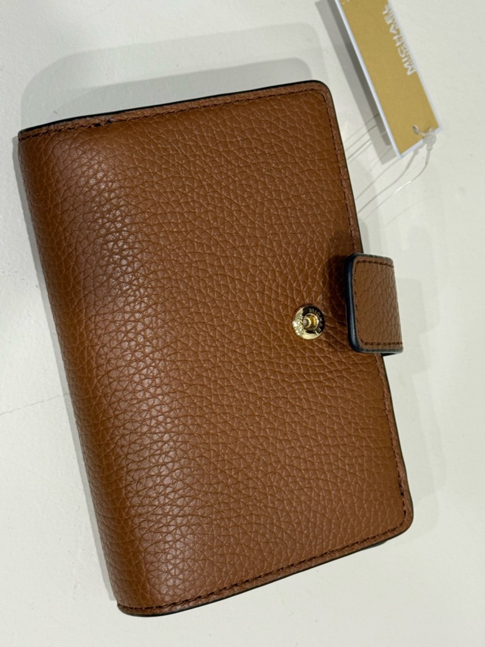 Michael Kors Brown Leather Compact Wallet with Gold Hardware - Picture 2 of 8